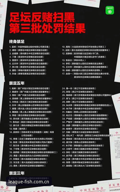 中国足协第三批禁足名单深度解读教程——从乐鱼体育平台视角看行业整治风暴